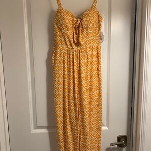 Yellow Patterned Maxi Dress